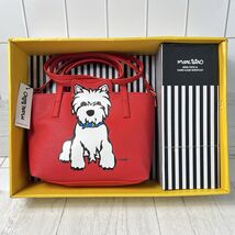 MARC TETRO WESTIE DOG RED MINI TOTE BAG-Missing Card Case Wristlet  New - $28.99
