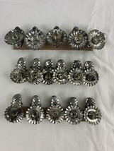 16 Vintage Metal Clip On Christmas Candle Holders ~ Silver Tone 11 Small 5 Large - $24.95