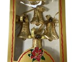 Rauch Industries Ornaments Decorated Bell Set of 4 Gold 2.5 inch Balls USA - £14.44 GBP