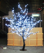 5ft Pure White Waterproof LED Cherry Blossom Christmas Tree House Night ... - £225.95 GBP