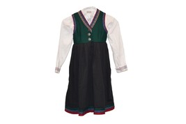 Norwegian girl bunad Scandinavian folk costume DRESS Size 92 cm  BLOUSE ... - £77.09 GBP