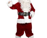 10 Pc Burgundy Velvet Complete Santa Suit Costume #799XL Halco Jacket Si... - $169.99
