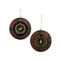 Metal Deer and Pine Tree Disc Ornament (Set of 6) - $1,222.66 MXN