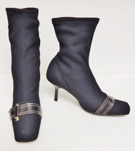 PEDRO MIRALLES Black Ankle Boots Booties Hi Heels Stretch Spain EU 38 US... - £30.56 GBP