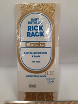 Vintage Coats Baby Metallic Rayon Gold Rick Rack Sewing Trim 4 Yards NIP - £6.96 GBP