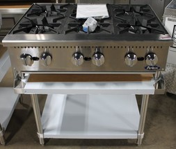 Atosa 36in. 6 Burner Gas Hot Plate with Stainless 36″ Equipment Stand Pk... - £1,172.23 GBP