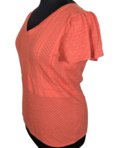 Torrid Women&#39;s Everyday Soft Pullover Pointelle Short Flutter Sleeve Swe... - £23.59 GBP