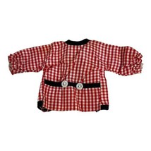 Barbie Doll Vintage Red And White Checkered Gingham  Shirt Jacket Countr... - £11.37 GBP