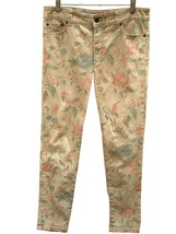 Ralph Lauren mid rise tan floral 5 pocket straight leg ankle length jean... - £21.95 GBP