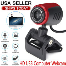 Hd 1080P Webcam Usb Computer Web Camera With Microphone For Pc Laptop Desktop - £21.96 GBP