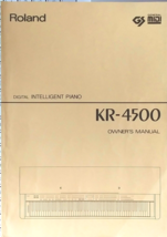 Roland KR-4500 Digital Intelligent Piano Keyboard Original Owner&#39;s Manua... - $39.59