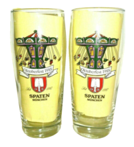 2 Spaten 1988 Munich Oktoberfest 0.5L German Beer Glasses - £16.04 GBP