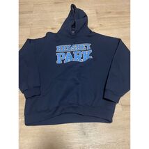 Hershey Park Pennsylvania Navy Blue Hoodie Sweatshirt XL Plaid Lined Hood - $27.65