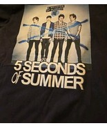 5 Seconds of Summer 5SOS T-Shirt Unisex S Black Graphic Concert Rock Band Tee - $164.72 MXN