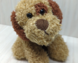small plush puppy dog tan brown eye patch spot ears sitting textured sha... - £10.24 GBP
