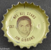 Vintage Coca Cola NFL All Stars Bottle Cap Detroit Lions Jim Gibbons Coke Soda - $6.89