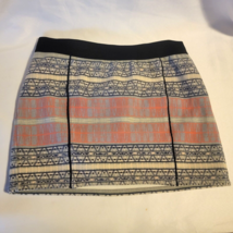Forever 21 Contemporary Mini Skirt Geometric Design Elastic Waist sz S - £12.27 GBP