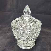 Anchor Hocking Sugar Bowl Wexford Candy Dish Clear Glass With Lid 5 1/2”... - £10.21 GBP