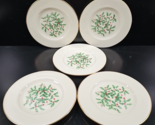 5 Lenox Holiday Presidential Special Bread Butter Plates Set Gold Trim D... - $59.07