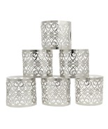 Silver Napkin Rings Set – Elegant Table Decor for Weddings &amp; Events (Set... - $20.40 CAD