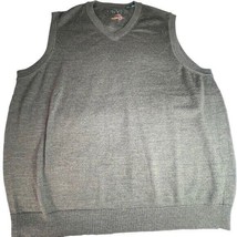 Orvis Mens Merino Wool Sweater Vest Olive Green Pullover V-Neck Golf Size L - £15.38 GBP