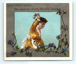 Victorian Trade Card 1800s The American Sewing Machine Company No. 7 Lad... - £11.06 GBP