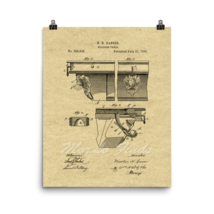 Billiard Table 1885 Vintage Pool Patent Art Print Poster, 8x10 or 16x20 - $17.95+