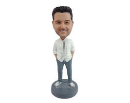 Custom Bobblehead Guy With Tucked Hands Dressed Very Smartly - Leisure &amp; Casual  - £70.31 GBP