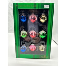 Kurt Adler Glass Miniature Multi-Colored Decorated Ball Ornaments Set of... - £14.76 GBP