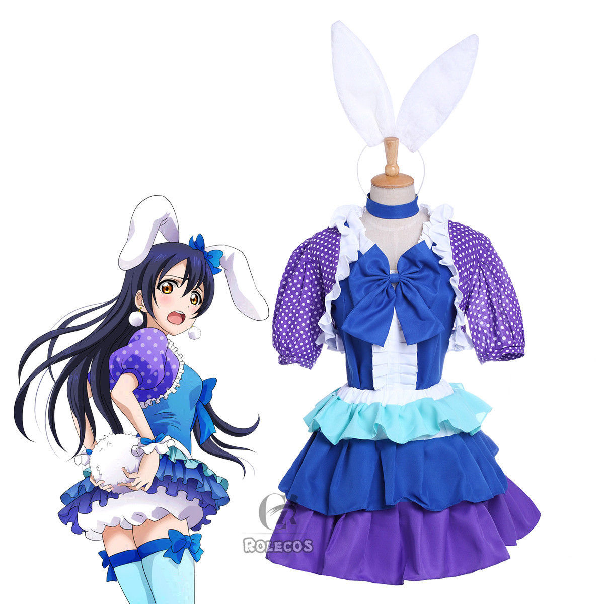 Love Live Sonoda Umi Animal Rabbit Fancy Dress Uniform Outfit Cosplay Costumes - £36.96 GBP