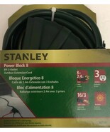 Stanley Power Block 8 Foot 3-Outlet Outdoor Extension Cord Green Wire SH... - $17.37 CAD