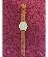 Vintage Times Square Watch Womens Gold Black Stainless Water Resistant Q... - $110.04 MXN