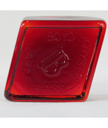 Boyd Crystal Art Glass Diamond B Logo Paperweight #13 Flame, Ruby Glass,... - £31.46 GBP