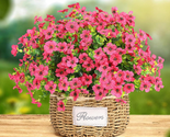 Spring Artificial Flowers Outdoor 12 Bundles, UV Resistant Fake Flowers ... - $22.78