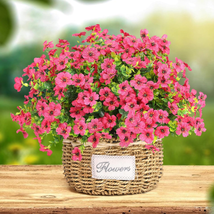 Spring Artificial Flowers Outdoor 12 Bundles, UV Resistant Fake Flowers Plants D - £18.10 GBP