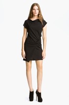 See By Chloé Side Ruched Waist Silk Dress Sz 2 Black - £95.00 GBP