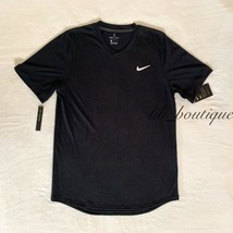 NWT Nike BV0766-010 Men&#39;s Dri-Fit Challenger Top Tee Shirt Slim Fit Black Size M - £29.53 GBP