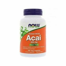 NEW NOW Acai 500 mg Supports Healthy Immune Response Supplement 100 Veg Capsules - £14.57 GBP