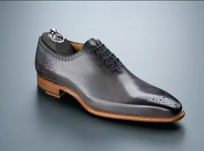 New Handmade Gray Leather Formal Brogue Lace Up Dress/ Business Shoes Fo... - $149.99+