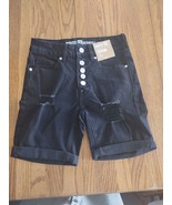 Route 66 Bermuda Size 0 Black Ripped Women&#39;s Shorts - $41.66 CAD
