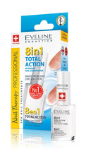 Eveline Nail Hardner 8 In 1 Miracle Therapy 12 Ml.(Pack Of 5) - £44.79 GBP