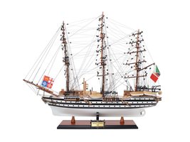 Old Modern Handicrafts Handmade Amerigo Vespucci Wooden Model Ship - Museum Qual - £477.78 GBP