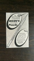 Vintage 1909 Dixon&#39;s American Graphite Pencils Original Ad 721 - £5.24 GBP