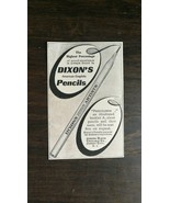 Vintage 1909 Dixon&#39;s American Graphite Pencils Original Ad 721 - £5.21 GBP