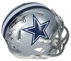 Drew Pearson Autographed &quot;HOF 21&quot; Dallas Cowboys Mini Speed Helmet Beckett - $109.00