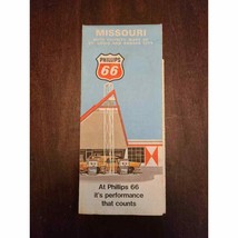 Missouri with St. Louis and Vicinity Road Map Phillips 66 1970 Edition - £10.05 GBP