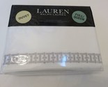 Ralph Lauren Spencer Embroidery Full Queen Duvet cover White Grey - £132.47 GBP