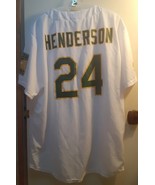 Oakland Athletics Rickey Henderson Field Home Jersey #24 SGA 7/15/17 Siz... - $525.58 MXN