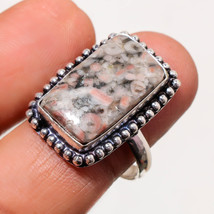 Black Fossil Coral Gemstone Handmade Engagement Gift Ring Jewelry 8" SA 344 - £3.92 GBP