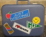 Childs Suitcase - &quot;I Love Grama&quot; &quot;Just Visiting&quot; Blue Suitcase - $29.02